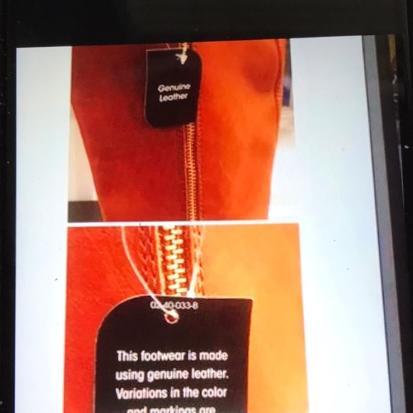 New tall Leather Boots 8 1/2  Cognac color still in box Liz Claiborne - Picture 12 of 16